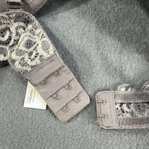 Maidenform Women's Size 34C Bra Pushup Lace Trim Underwire Gray New Without Tags - Picture 10 of 10